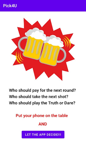 Android application Pick4U screenshort