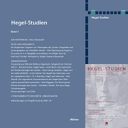 Obraz ikony: Hegel-Studien