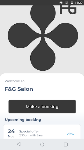 Android application F&G Salon screenshort