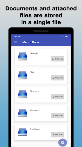 Android application Memo Book screenshort