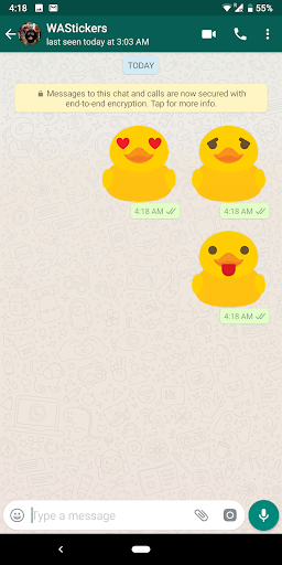 Rubber Duck stickers for Whats Screen 3