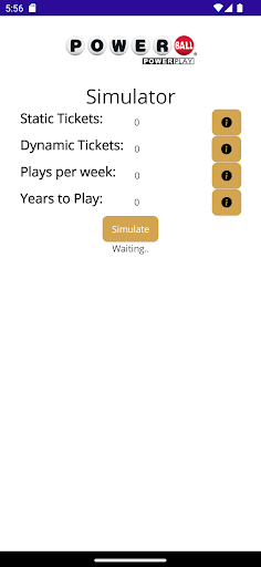 PowerBall Simulator! Screen 2