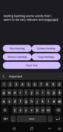 Hashtagger Screen 2