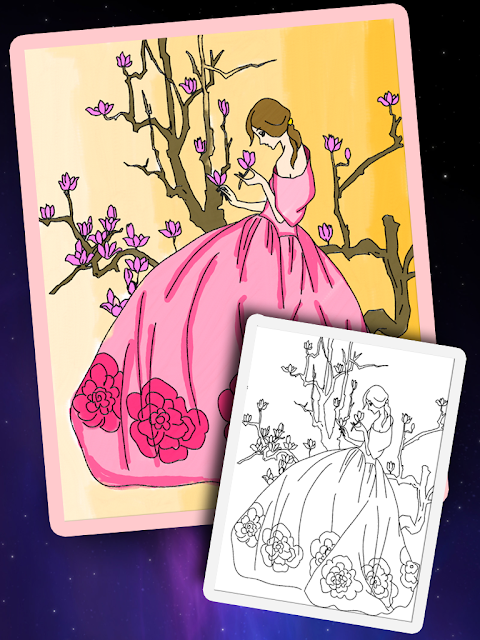 お姫様ぬりえ絵本 - お絵描きパッドとぬりえの2in1のおすすめ画像2