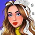 Color By Number, Glitter coloring book Girly Color2.3.5