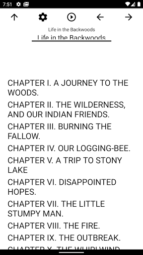 Android application Book, Life in the Backwoods screenshort