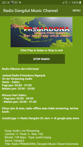 Android application Radio Dangdut Music Channel screenshort