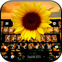 Фон клавиатуры Sunflower Fields
