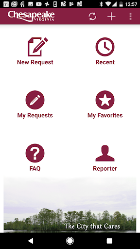 Android application Chesapeake Service Requests screenshort