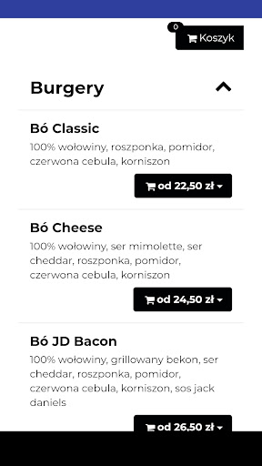 Bó burger and fries