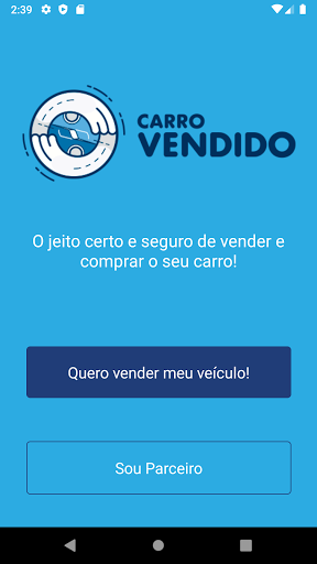 Android application Carro Vendido screenshort