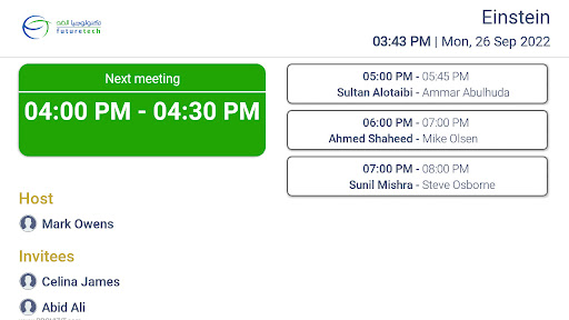 PROVIZIT Meeting Room Display Screen 2