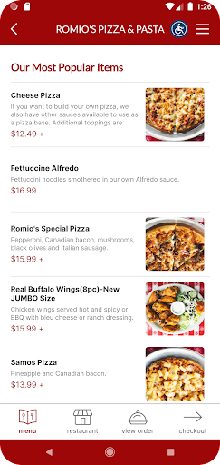 Romios Pizza & Pasta Screen 3
