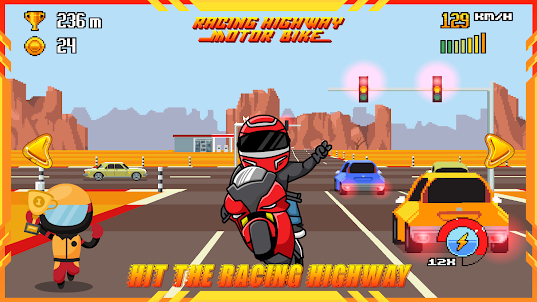 Racing Highway Game Motor Bike