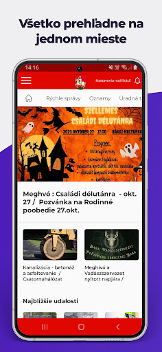 Android application Obec Baka screenshort