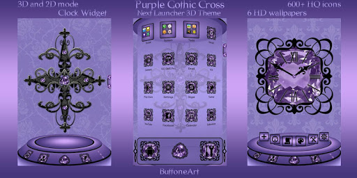 Android application Purple Gothic Cross 3D Next La screenshort