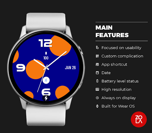 Orange Circle MX Watch Face Screen 2