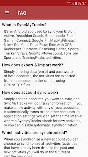 SyncMyTracks Screenshot