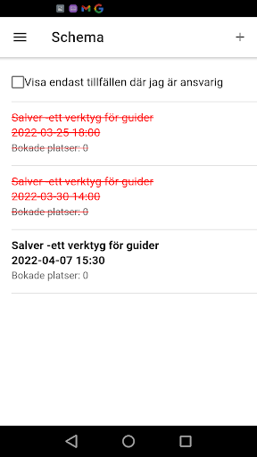 Salver Organizer Screen 2