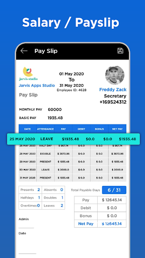 Employee Attendance Management Screen 3