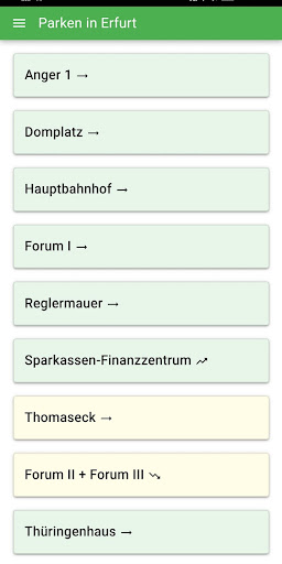 Android application Parken in Erfurt screenshort