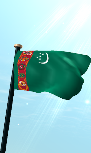 Android application Turkmenistan Flag 3D Free screenshort