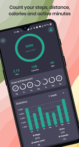 Android application Pedometer - step counter screenshort