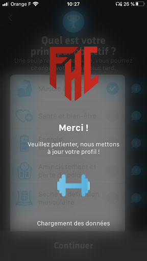 Android application Factory Health Club screenshort