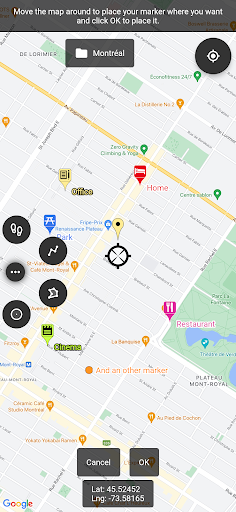 Android application Map Marker screenshort