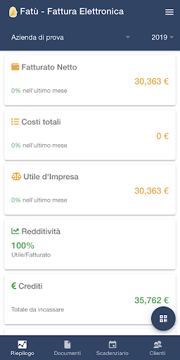 Android application Fatù...e la fattura elettronic screenshort