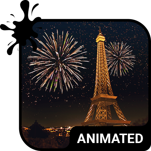 Paris Night Animated Keyboard + Live Wallpaper