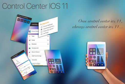 Android application Control Center IOS 11 screenshort
