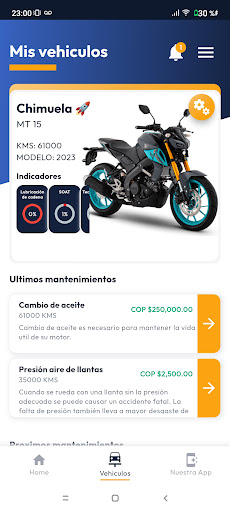 Tucamo - Vehicle management Screen 2