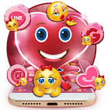 Salmon Pink Cute Emoji Theme icon