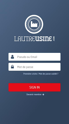 Android application L'Autre Usine screenshort