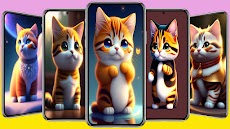 Cute Cat Cartoon Wallpaperのおすすめ画像3