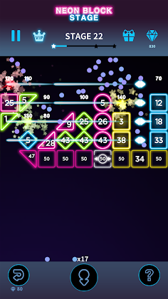 Bricks Breaker Neon 9 - Screenshot 4