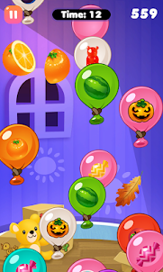 Balões de estourar frutas