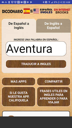 Diccionario Español Inglés Sin Screen 2