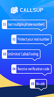 CallsUp - Second Phone Number - Calling + Texting android2mod screenshots 1