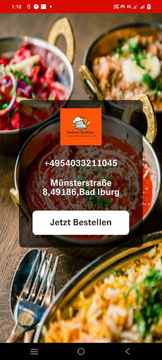 Android application Tandoor Shalimar Bad Iburg screenshort