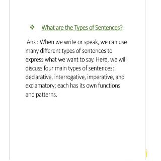 Types of sentences