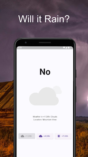 Will it rain? Screen 2