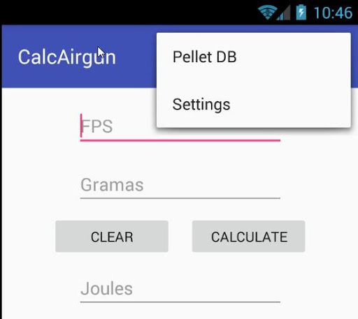 Android application Airgun Calc screenshort