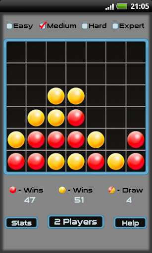 Android application Four in a Line screenshort