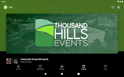 Screenshot of Thousand Hills Church