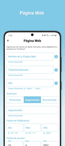 APPA: Generador de citas APA Screen 3