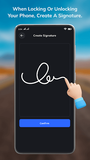 Android application Signature Lock Unlock Screen screenshort