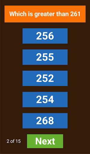 Compare numbers Screen 2
