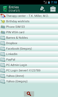 Secret Safe Password Manager Bildschirmfoto